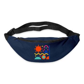 Bunte Formen - Gürteltasche - Navy - Vorne