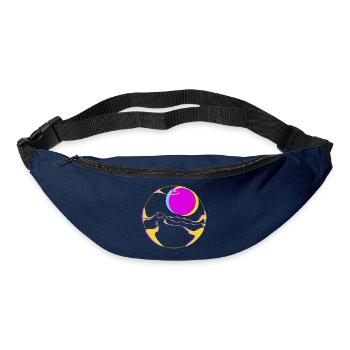 Neon Mountains with Sun - Bum bag - navy - Front