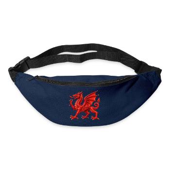Walisischer Roter Drache - Gürteltasche - Navy - Vorne