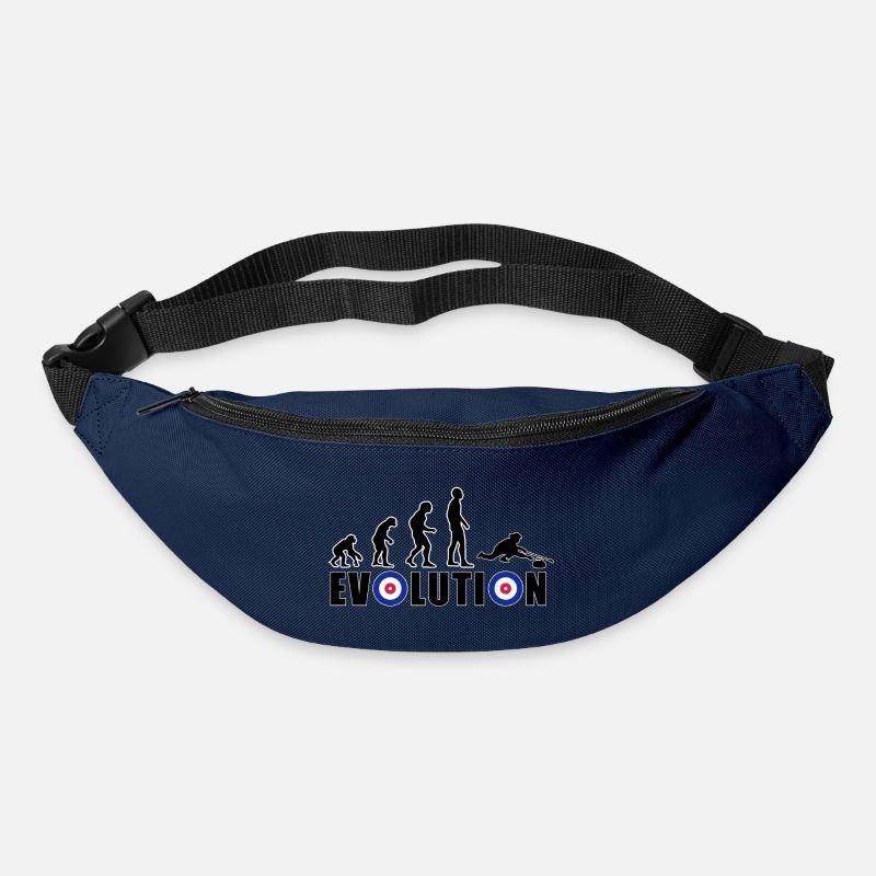 EVOLUTION CURLING Eisstockschießen Geschenk Winter - Gürteltasche - Navy