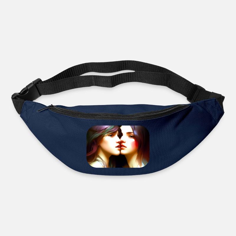Zwei Mädchen zusammen - Gürteltasche - Navy