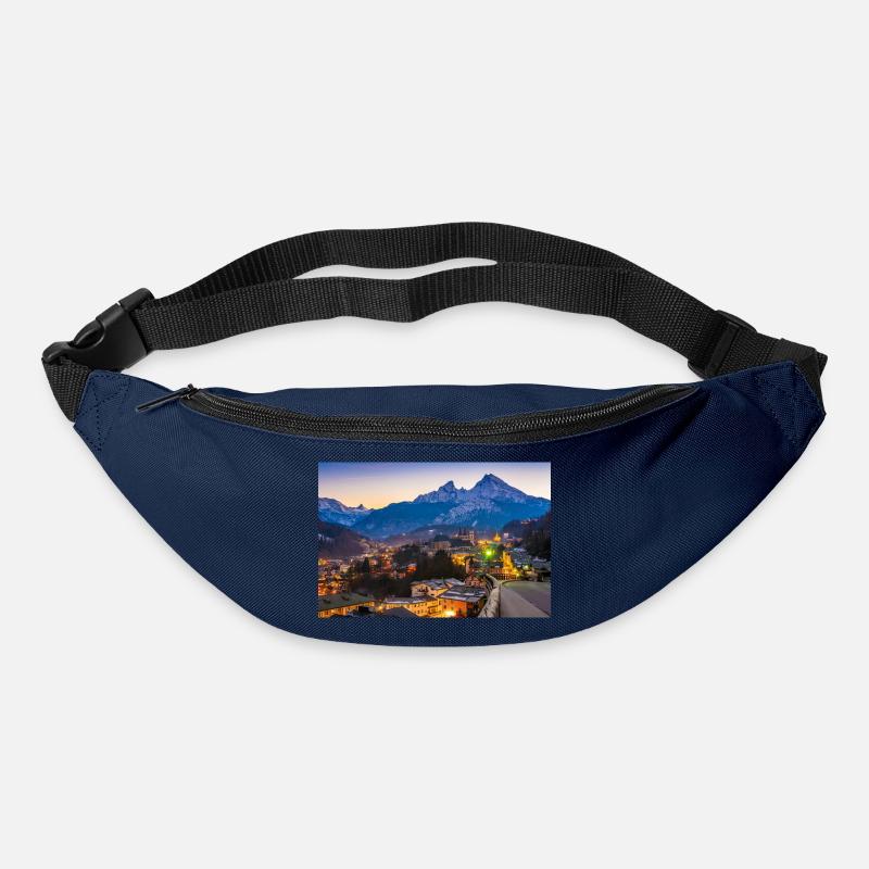 Berchtesgaden mit Watzmann - Gürteltasche - Navy