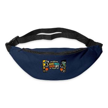 Good Zeiten Good Life Kunst Print - Gürteltasche - Navy - Vorne