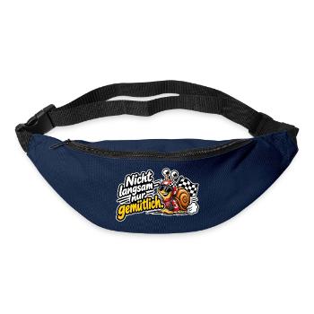 Nicht Langsam nur Gemütlich - Gürteltasche - Navy - Vorne
