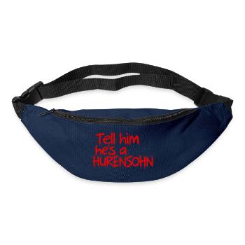 Rotes Graffiti Statement Tell him hes a Hurensoh - Gürteltasche - Navy - Vorne