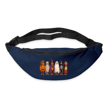 Halloween Chickens in Costumes Pumpkin Witch Ghost - Gürteltasche - Navy - Vorne