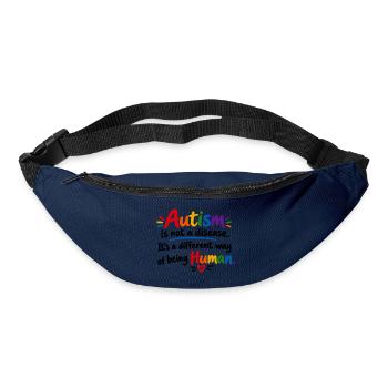Autismus Akzeptanz Regenbogen Design - Gürteltasche - Navy - Vorne