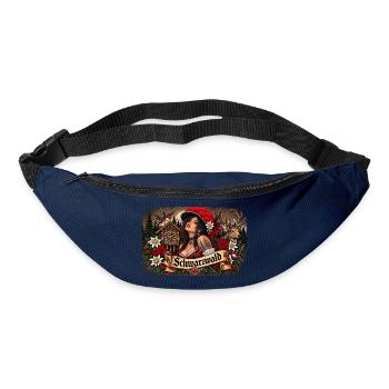  Schwarzwald Kuckucksuhr Tracht Hirsch Und - Gürteltasche - Navy - Vorne