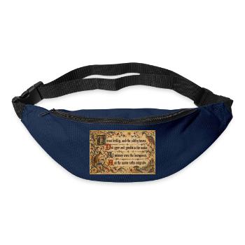 Mittelalterlicher Illumined Jabberwocky - Gürteltasche - Navy - Vorne
