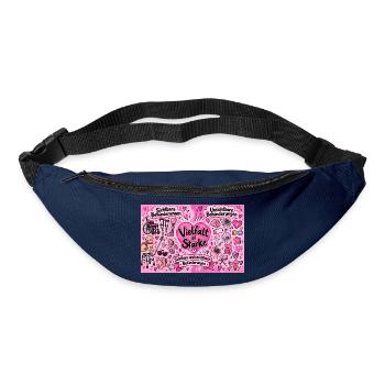 Vielfalt ist Stärke Herzdesign - Gürteltasche - Navy - Vorne