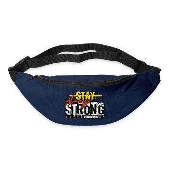 Stay Strong Never Give Up – Motivation Streetwear - Gürteltasche - Navy - Vorne