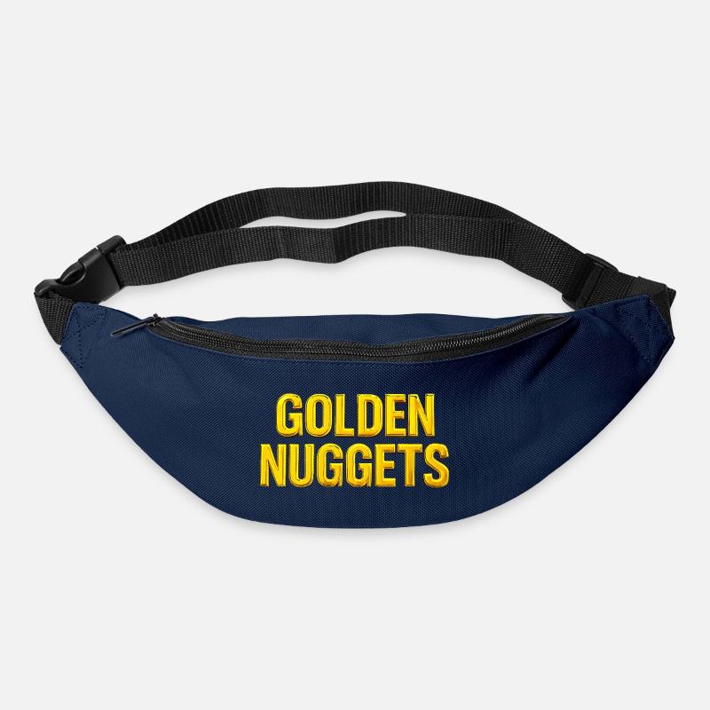 Gold Nuggets 3D Text - Bum bag - navy
