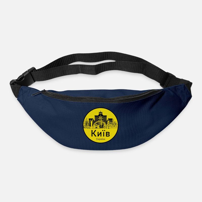 Kyiv Skyline Rundlogo - Gürteltasche - Navy