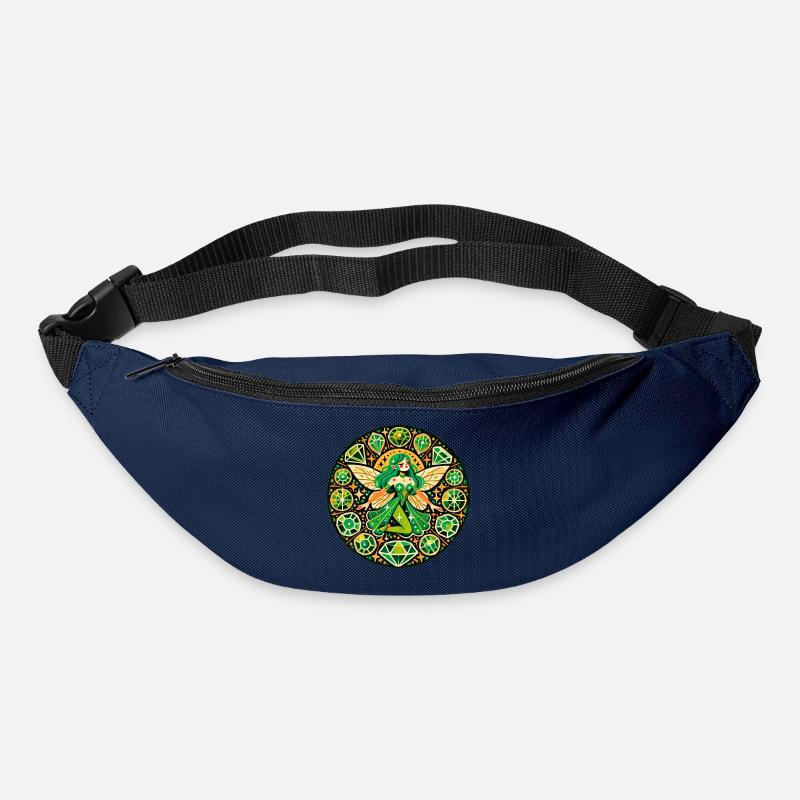 Smaragd-Fee-Mandala - Gürteltasche - Navy
