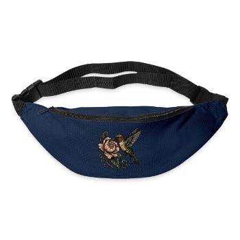 Hummingbird with Rose Vintage Tattoo - Bum bag - navy - Front