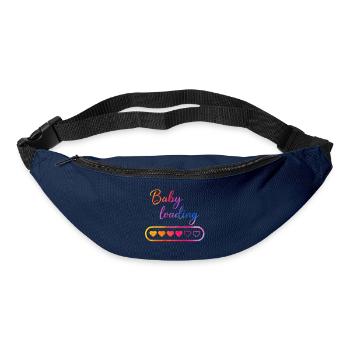 Cœur de chargement de bébé - Sac banane - marine - Devant