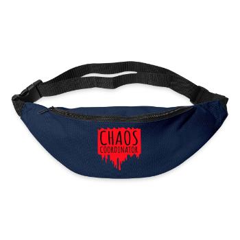 Chaos Coordinator Lustig Titel Eltern Lehrer Logo - Gürteltasche - Navy - Vorne