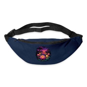 Lotus-Lichter am Abend - Gürteltasche - Navy - Vorne