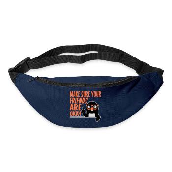 Make Sure Your Friends Are Okay Pinguin Nerd Geek - Gürteltasche - Navy - Vorne