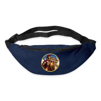 Spartaner Gladiator vor Tempel - Gürteltasche - Navy - Vorne