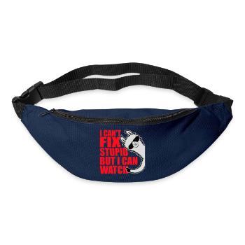 I Can't Fix Stupid But I Can Watch Sarkasmus Lama - Gürteltasche - Navy - Vorne