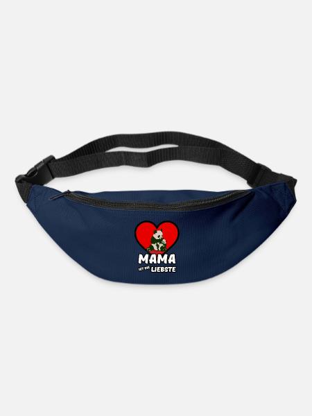 Mama ist die Liebste - Mutter, Muttertag, Geschenk - Gürteltasche - Navy