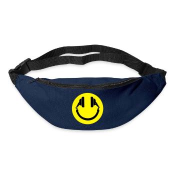 Kopfhörer smiley - Gürteltasche - Navy - Vorne