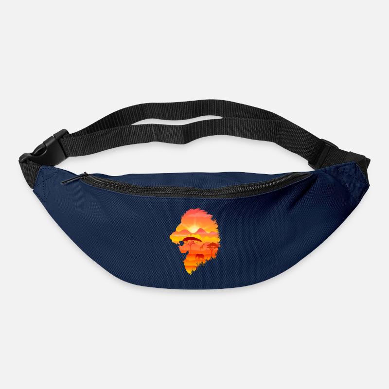 Löwe König der Savanne - Gürteltasche - Navy