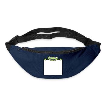 bouclier de grenouille cacher texte de texte écrire mau - Sac banane - marine - Devant