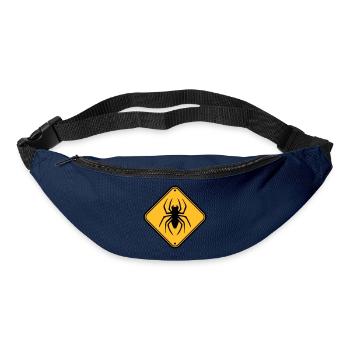 bouclier avertissement mise en garde danger mise en garde zone araignée - Sac banane - marine - Devant