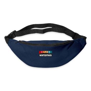 Winterthur Schweiz Reise Souvenir Skyline - Gürteltasche - Navy - Vorne