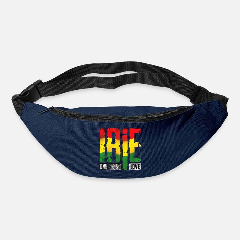 Vibrantes Reggae-Design mit Regenbogenfarben - Gürteltasche - Navy