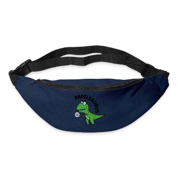 Dinosaurier Padel Spieler Schläger Ball Spruch - Gürteltasche - Navy - Vorne