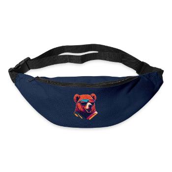 Bold and Bearish: Retro Bear T-Shirt - Bum bag - navy - Front