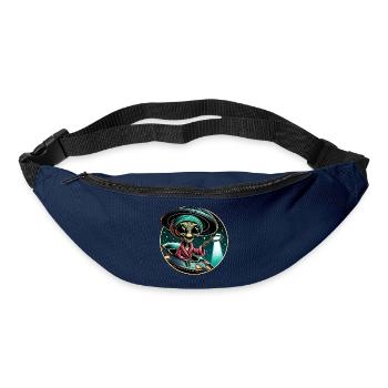 Alien detective in UFO light - Bum bag - navy - Front
