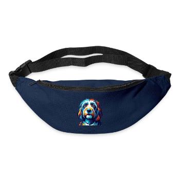 Petit Basset Griffon Vendéen Race De Chien Dessin Animé - Sac banane - marine - Devant