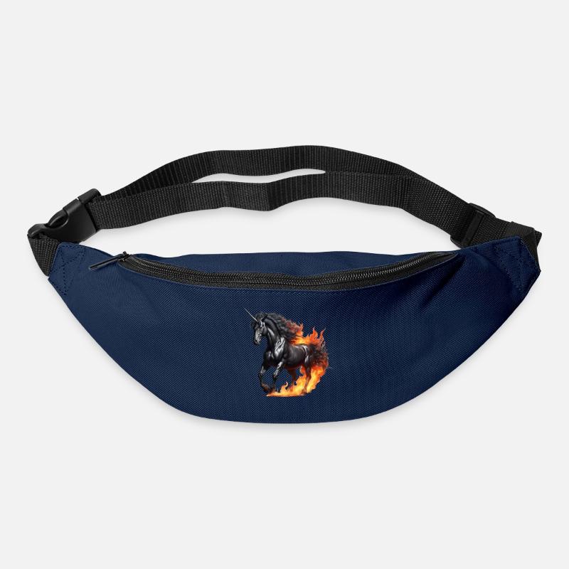 Das mächtige schwarze Einhorn - Gürteltasche - Navy