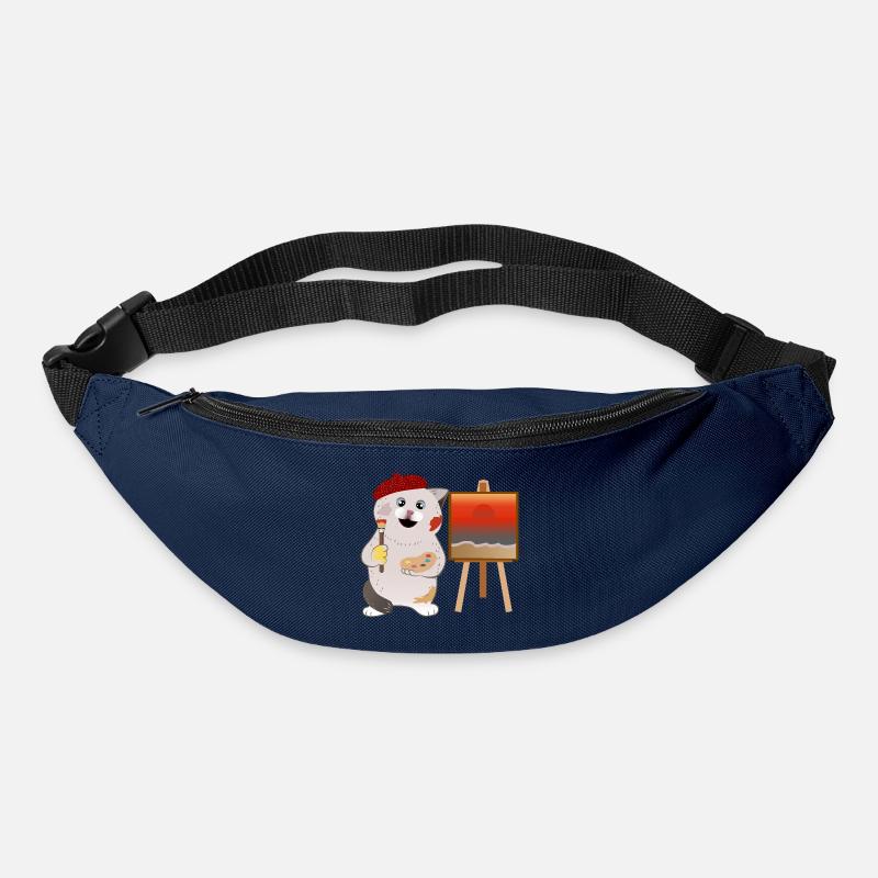 cute cat painter - Bum bag - navy