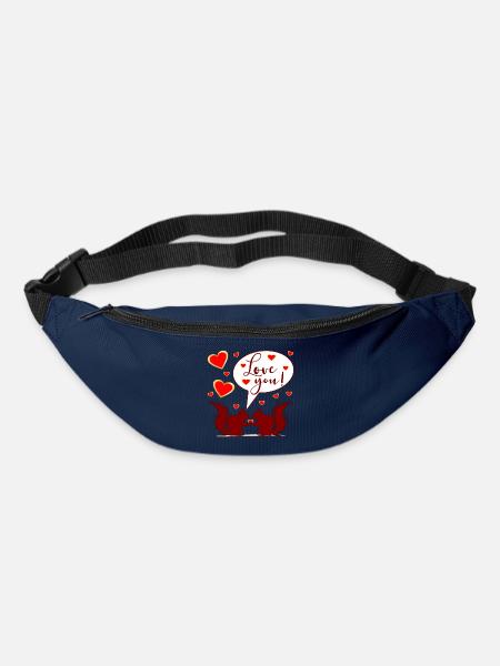 SQUIRREL - LOVE YOU COUPLE - Gürteltasche - Navy