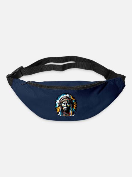 Amerikanisch, Indianer, Amerikaner - Gürteltasche - Navy