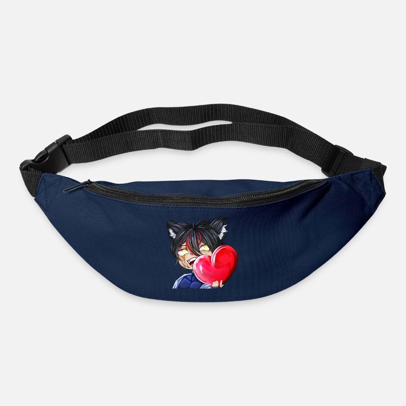 Chibi mit Herz - Gürteltasche - Navy