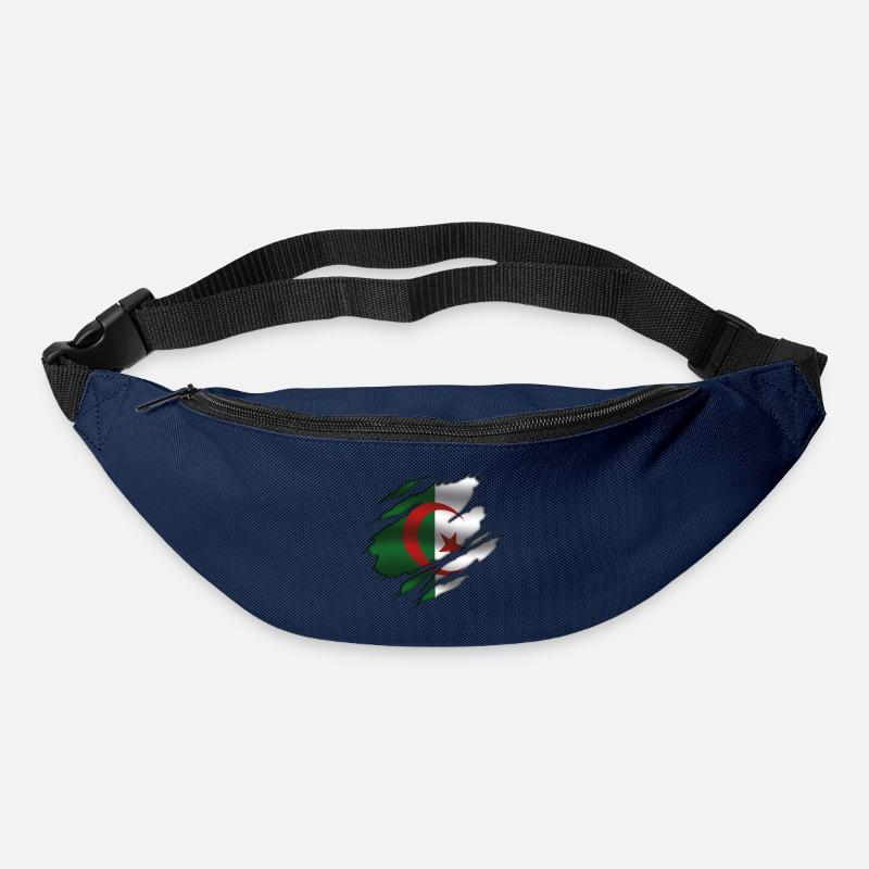 Drapeau de l’Algérie - Algérie - Drapeau déchiré - Sac banane - marine
