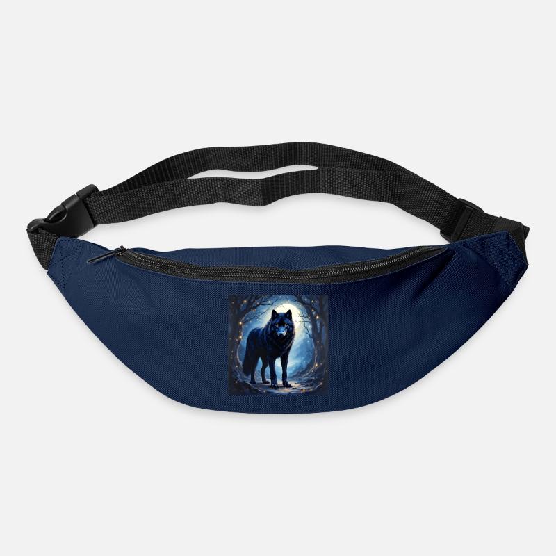Krafttier Dunkler Wolf - Gürteltasche - Navy