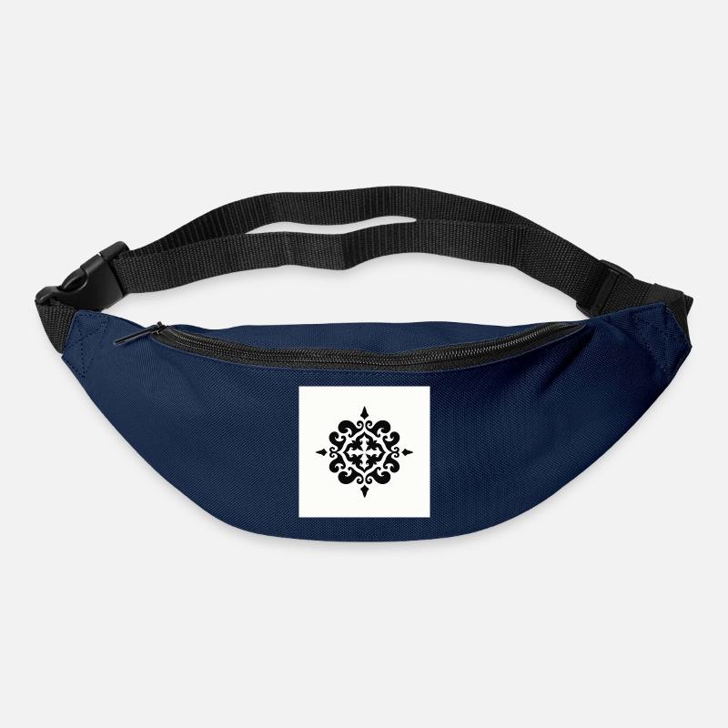 Elegant Black Ornamental Pattern - Bum bag - navy