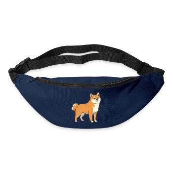 Chien Shiba Inu - Sac banane - marine - Devant