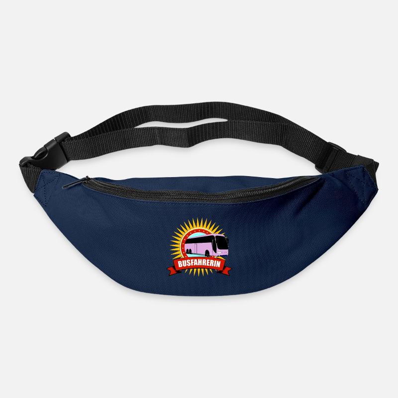 Bus Driver Silhouette Pattern - Bum bag - navy