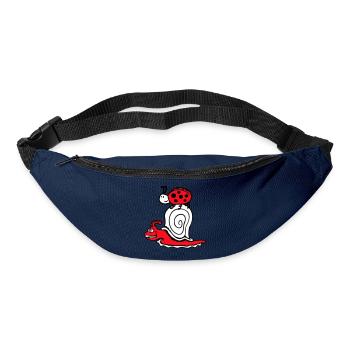 Escargot 2 Amis Coccinelle Équipe Rapide Mignon - Sac banane - marine - Devant