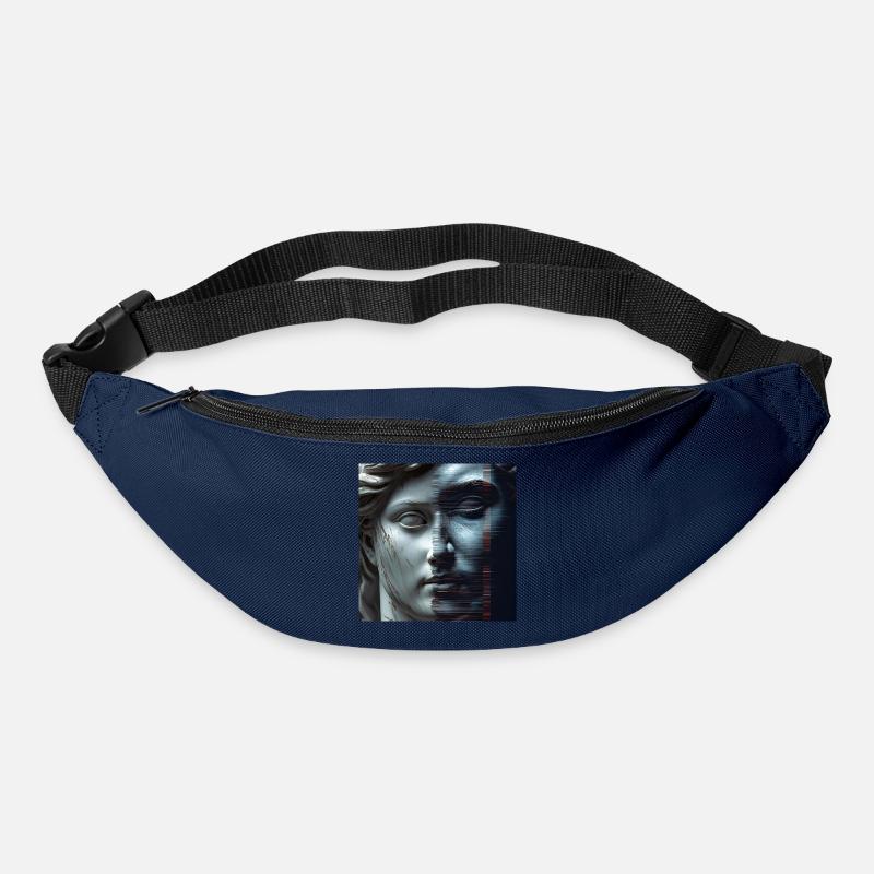 Antike trifft Glitch - Gürteltasche - Navy