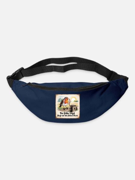 Der frühe Vogel fängt nur den frühen Wurm - Gürteltasche - Navy