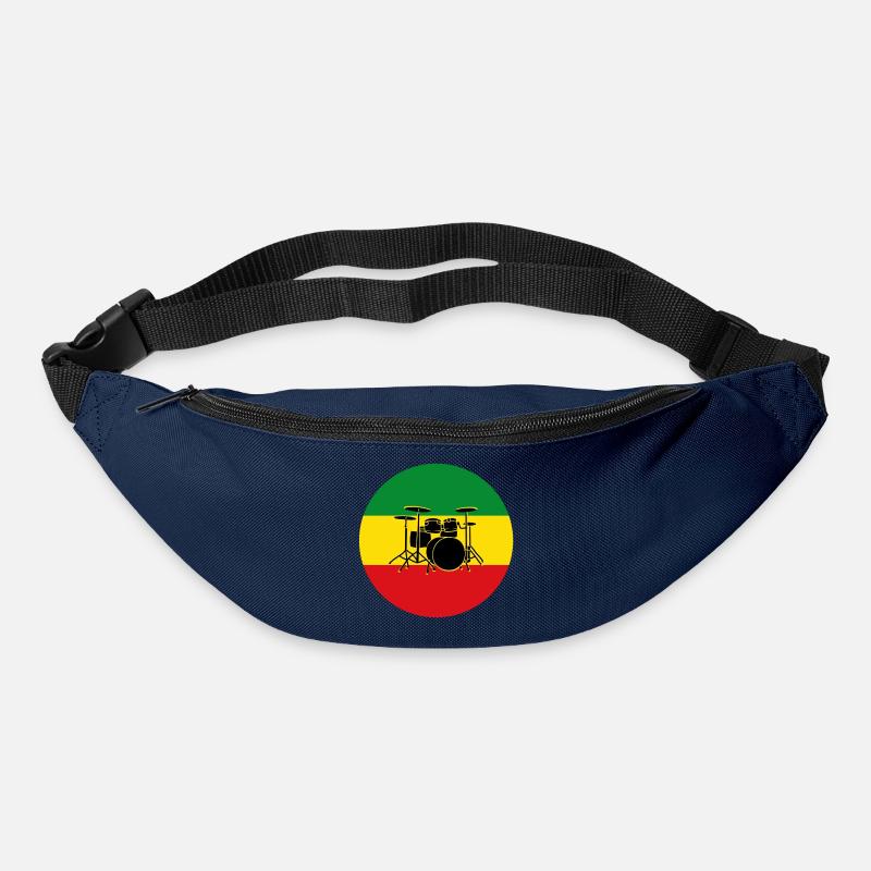 Reggae drums silhouette - Bum bag - navy